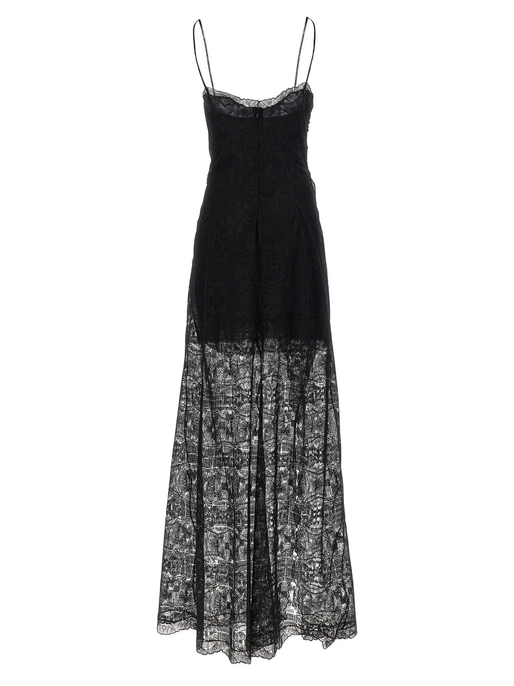 Ermanno Scervino Black Polyester Long Dress - IT40