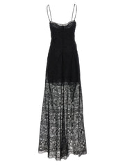 Ermanno Scervino Black Polyester Long Dress - IT40