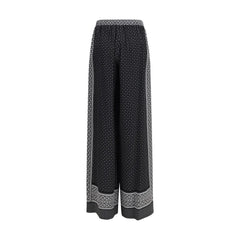 Ermanno Scervino Black Silk Casual Pants - IT40 | M