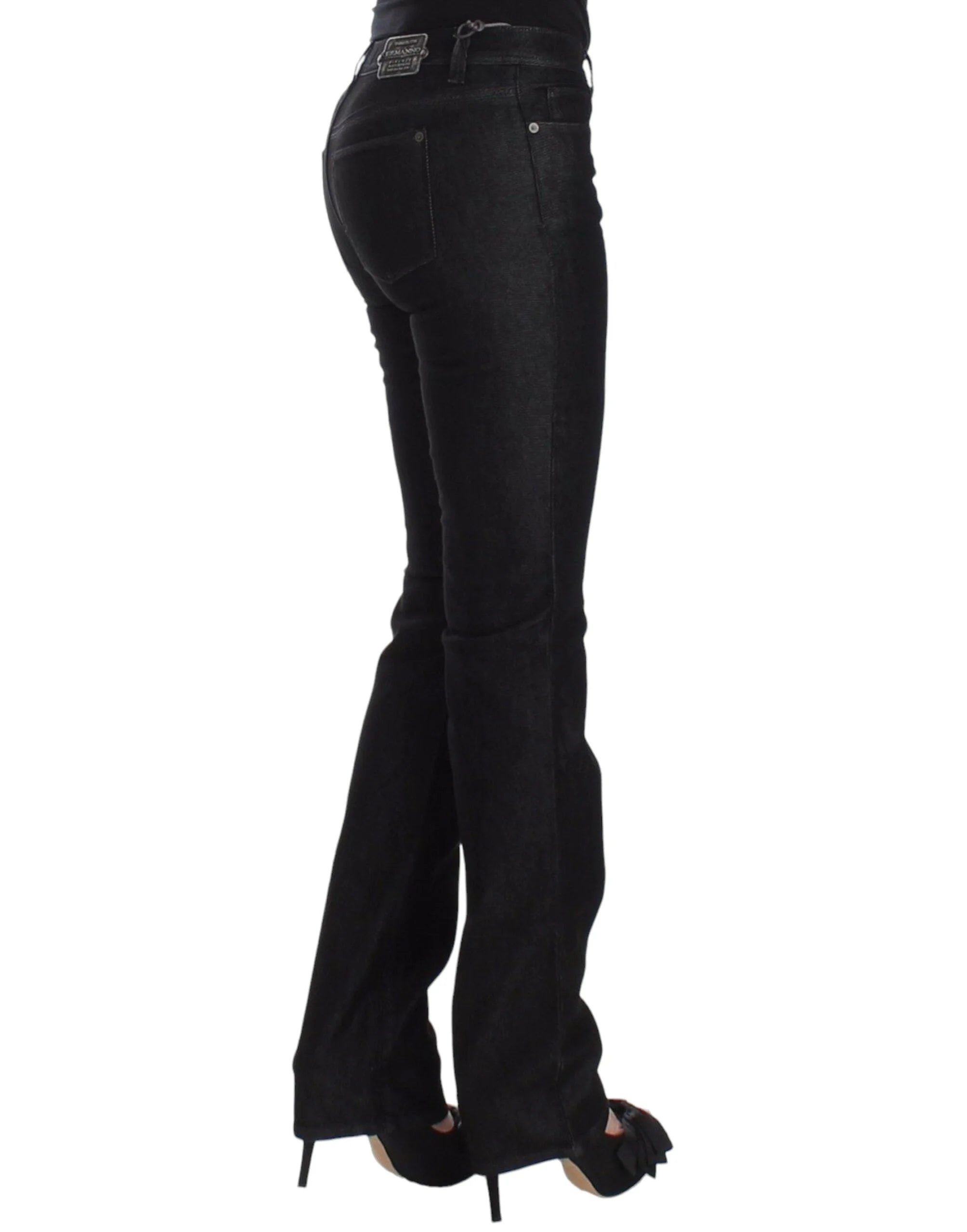 Ermanno Scervino Black Slim Jeans Denim Pants Skinny Leg Stretch - Jeans