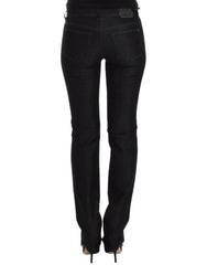 Ermanno Scervino Black Slim Jeans Denim Pants Skinny Leg Stretch - Jeans