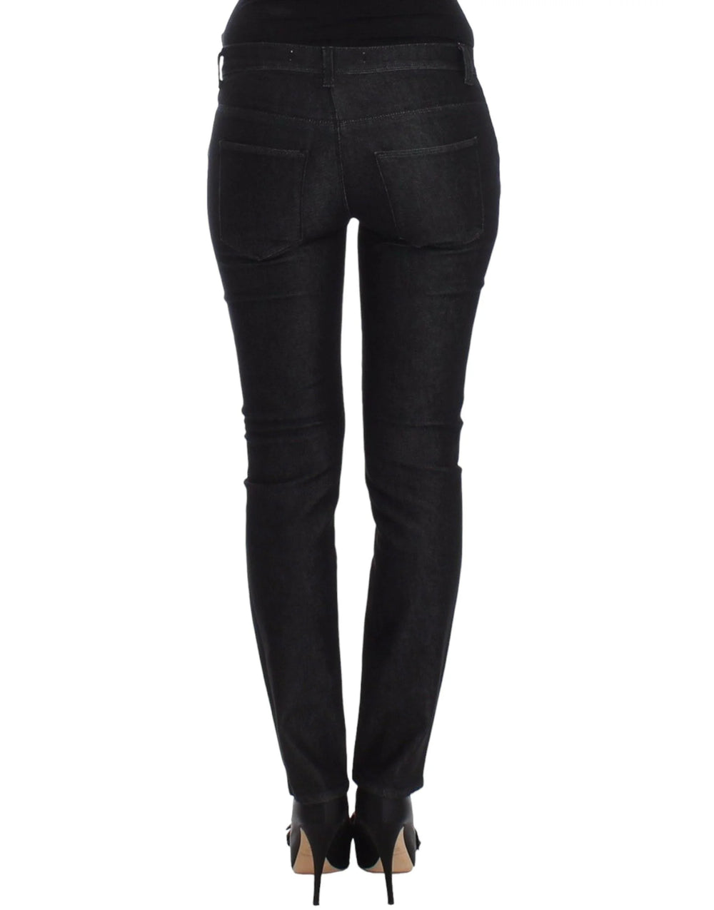 Ermanno Scervino Black Slim Jeans Denim Pants Skinny Leg Stretch - W26 - Jeans