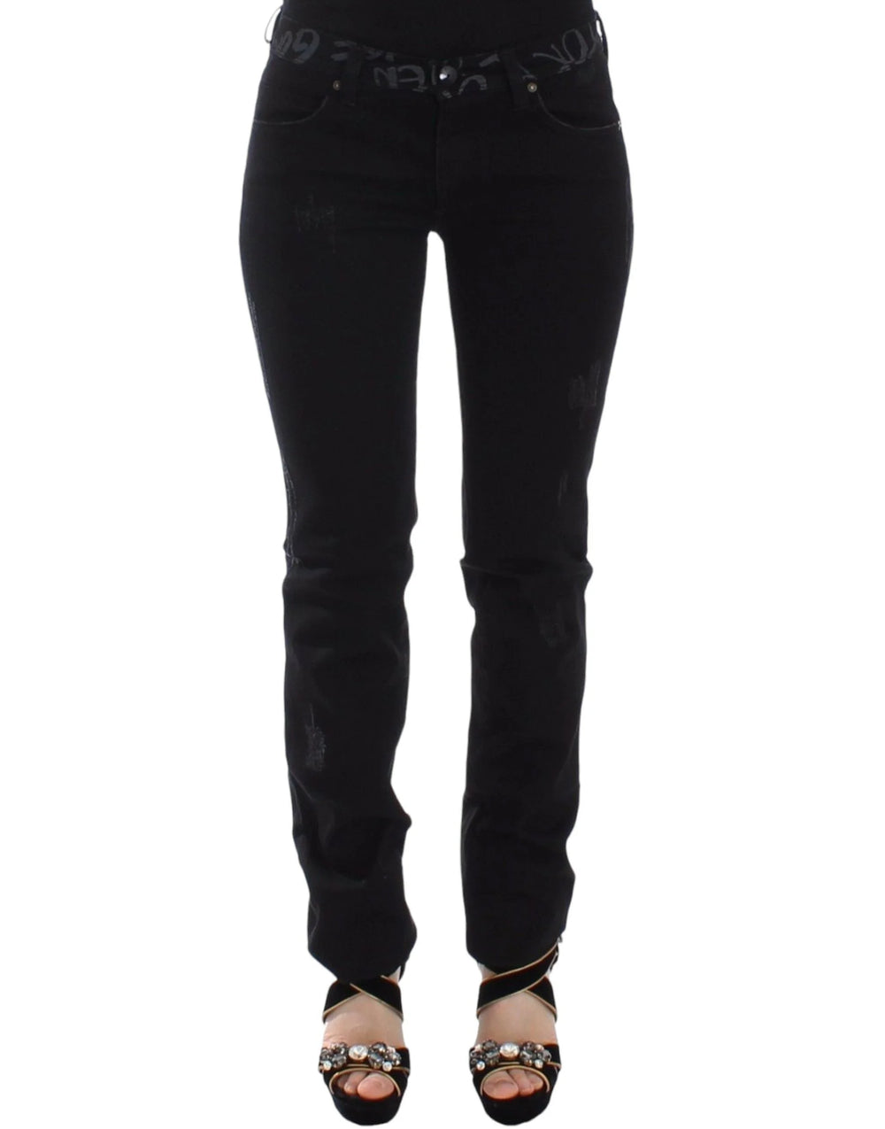 Ermanno Scervino Black Slim Jeans Denim Pants Skinny Stretch - IT40 - Jeans
