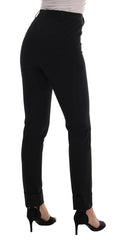 Ermanno Scervino Black Stretch Leggings Pants - IT38|XS - Leggings