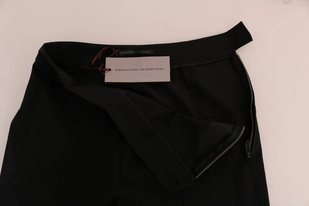 Ermanno Scervino Black Stretch Leggings Pants - IT38|XS - Leggings