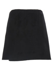 Ermanno Scervino Black Virgin Wool Long Skirt - IT40