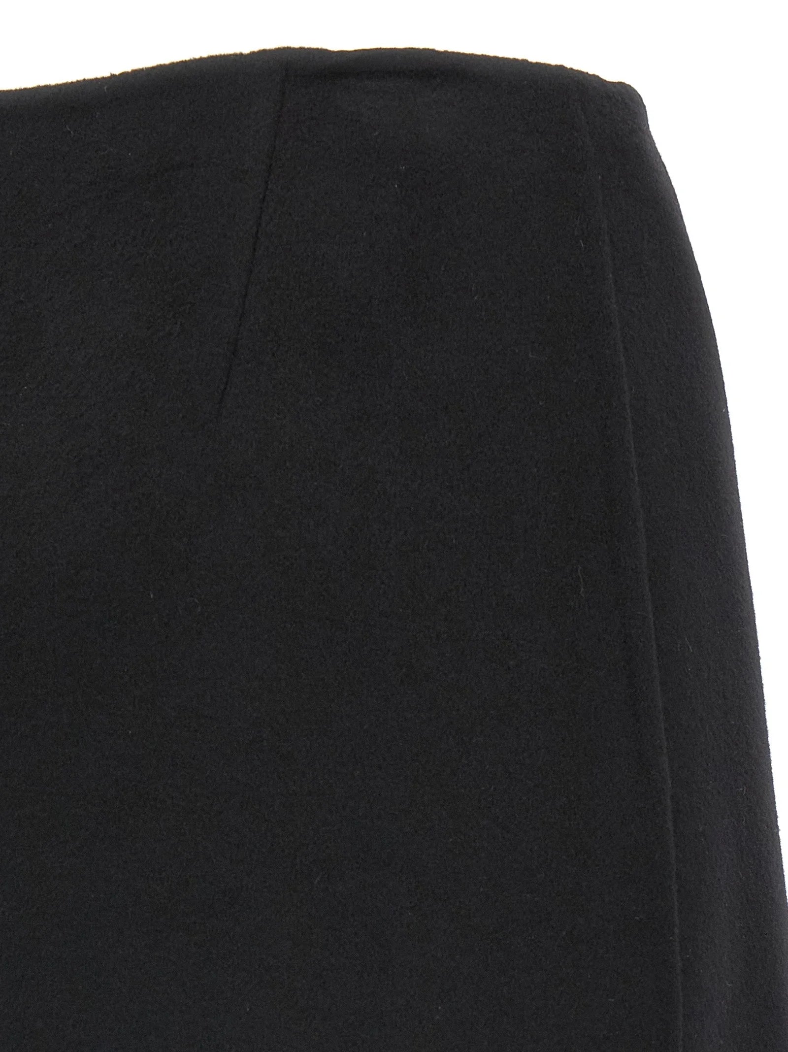 Ermanno Scervino Black Virgin Wool Long Skirt - IT40