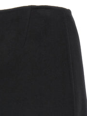 Ermanno Scervino Black Virgin Wool Long Skirt - IT40