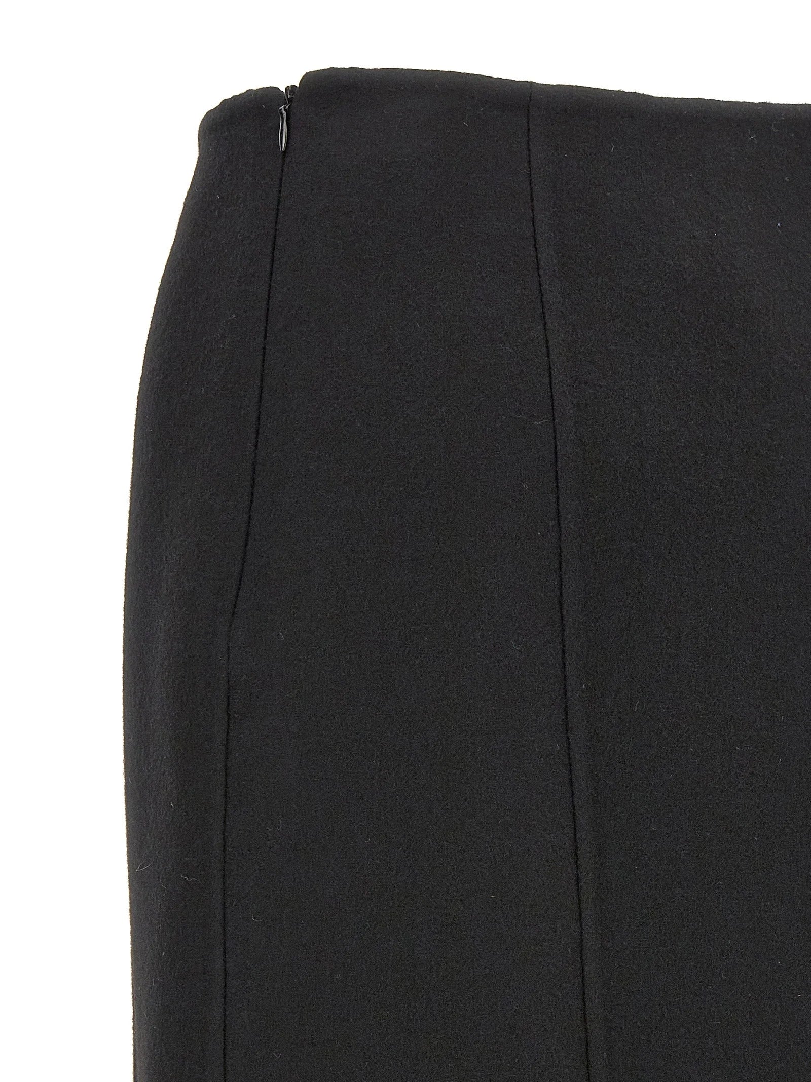 Ermanno Scervino Black Virgin Wool Mini Skirt - IT42
