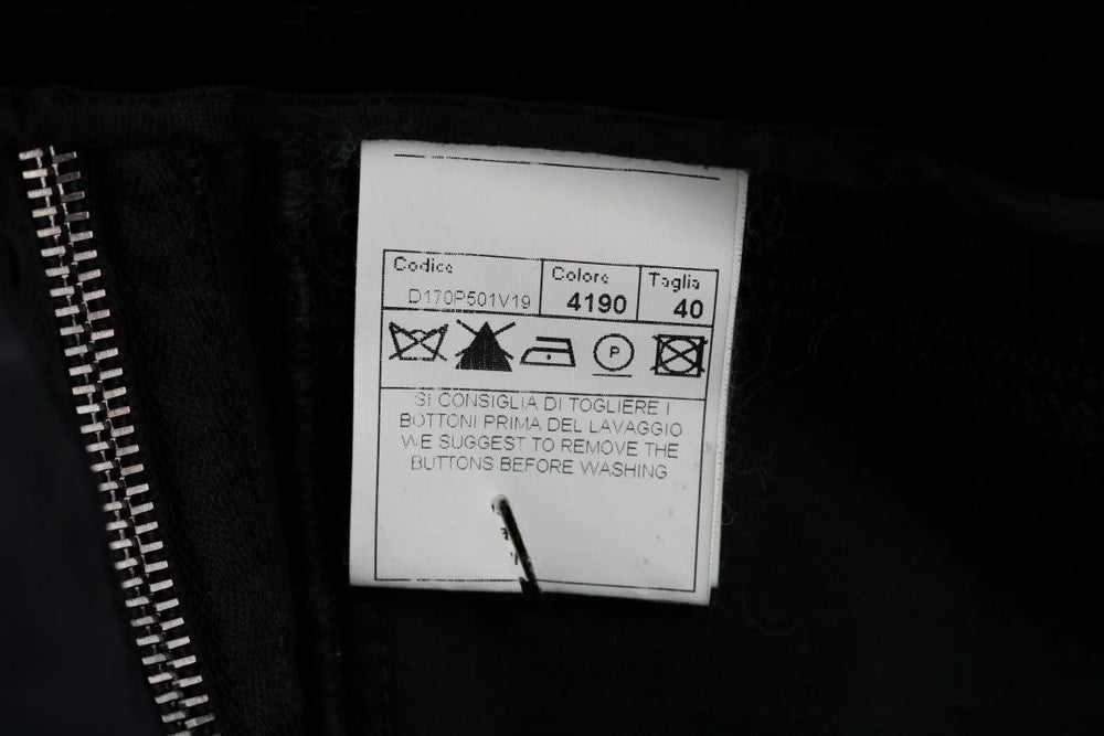 Ermanno Scervino Black Viscose Blend Velvet Cropped Pants - IT40|S - Trousers