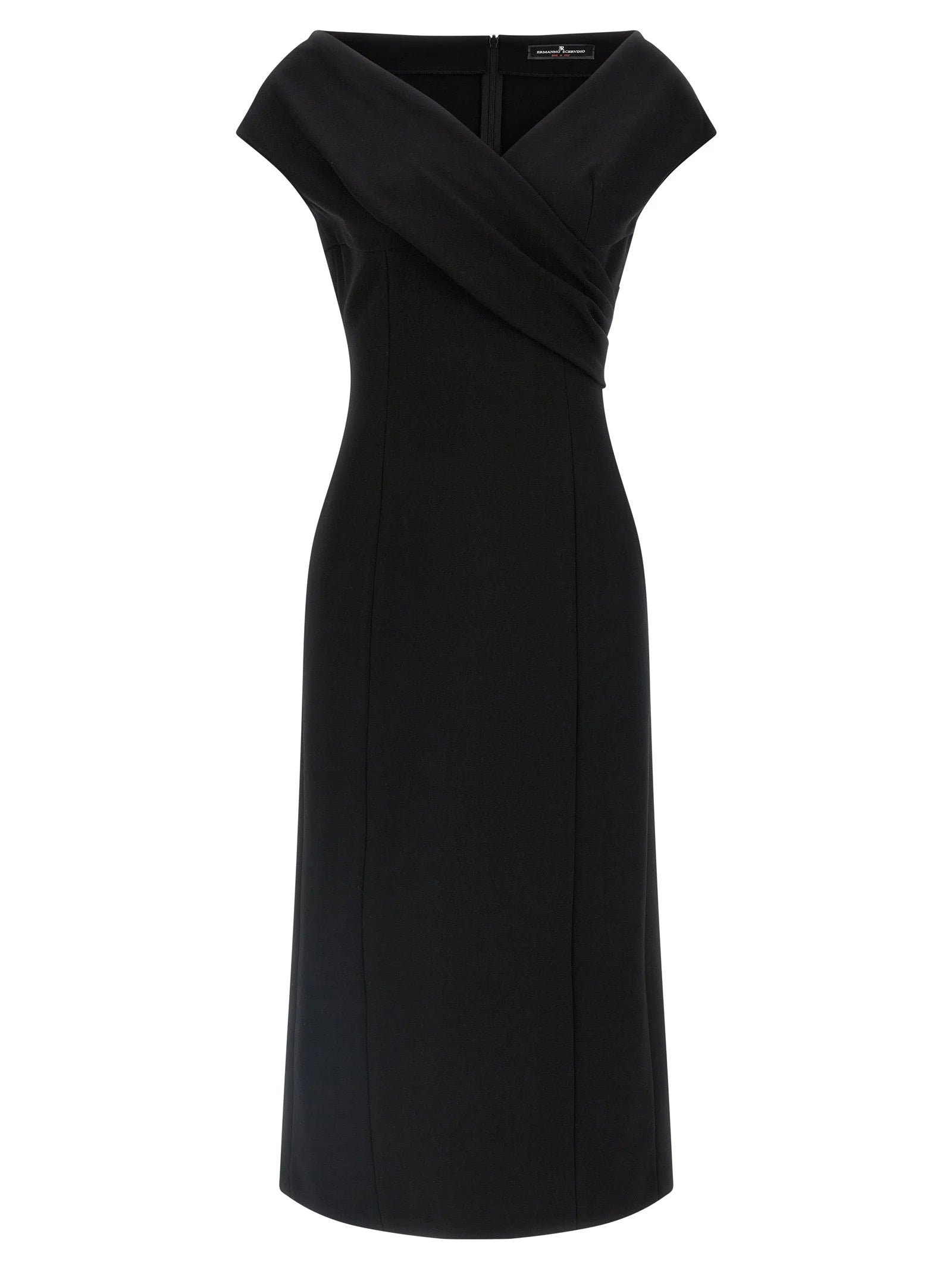 Ermanno Scervino Black Viscose Midi Dress - IT40