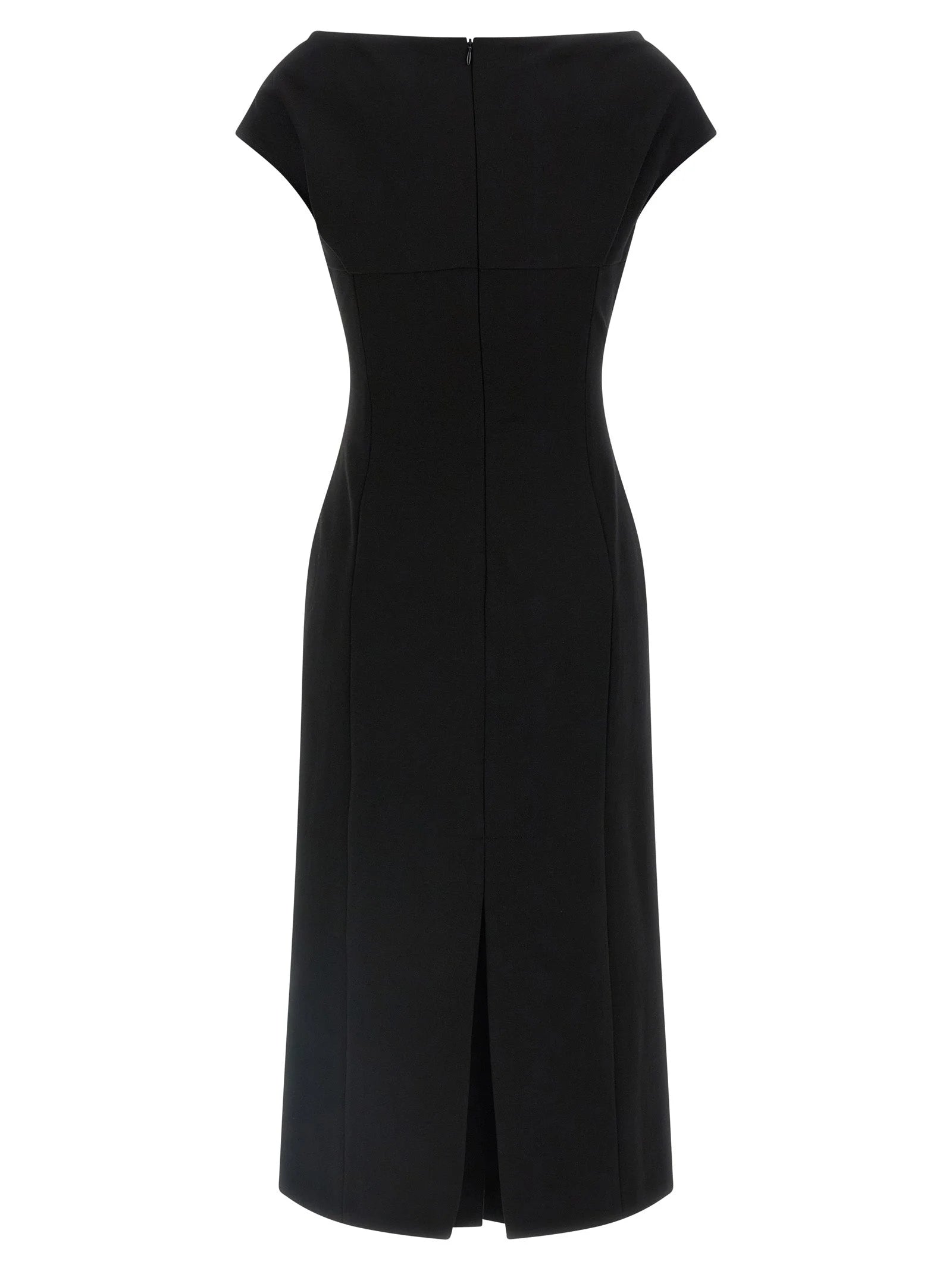Ermanno Scervino Black Viscose Midi Dress - IT40