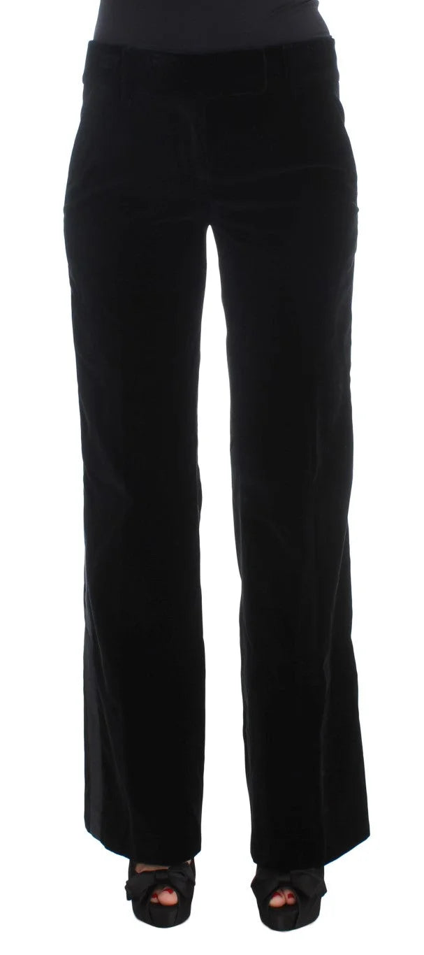 Ermanno Scervino Black Viscose Pants - IT40