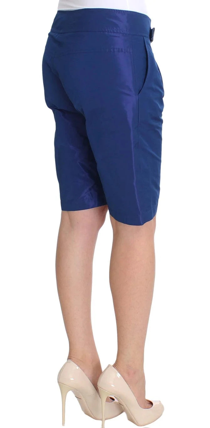 Ermanno Scervino Blue Above Knees Bermuda Shorts - IT40|S - Bermudas