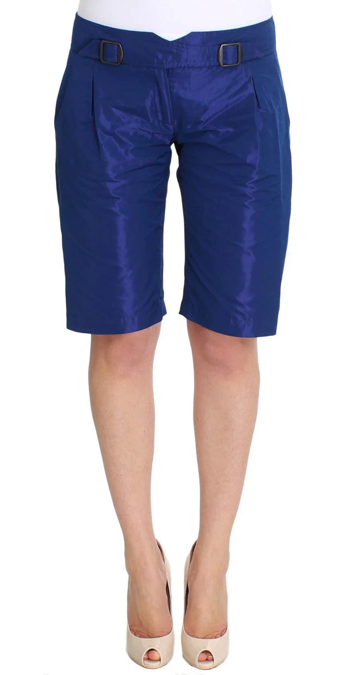 Ermanno Scervino Blue Above Knees Bermuda Shorts - IT40|S - Bermudas