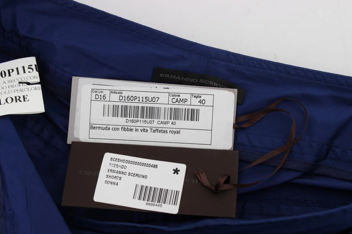 Ermanno Scervino Blue Above Knees Bermuda Shorts - IT40|S - Bermudas