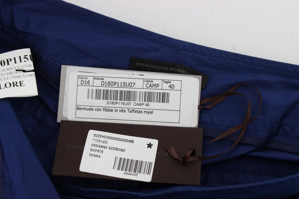 Ermanno Scervino Blue Above Knees Bermuda Shorts - IT40|S - Bermudas
