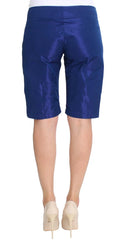 Ermanno Scervino Blue Above Knees Bermuda Shorts - IT40|S - Bermudas