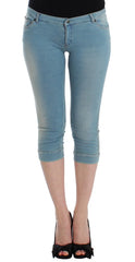 Ermanno Scervino Blue Capri Pants Cropped Jeans - Jeans