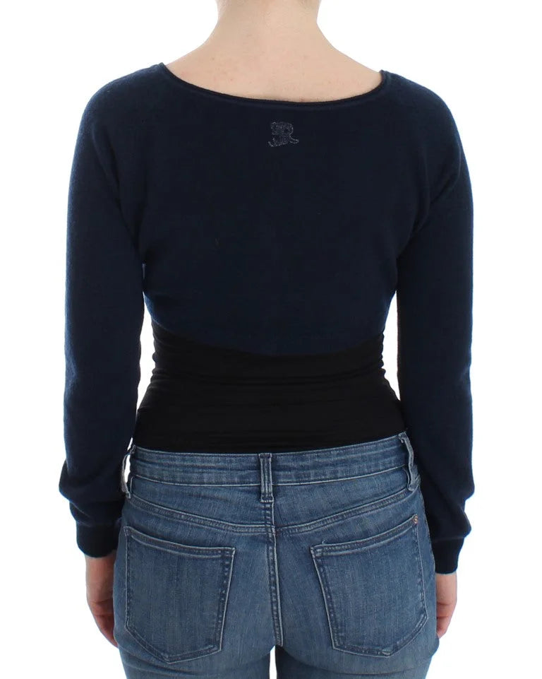 Ermanno Scervino Blue Cashmere Cardigan Sweater - IT46 | L - Sweaters