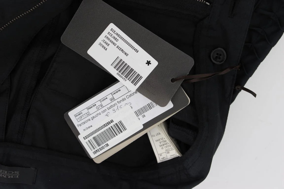 Ermanno Scervino Blue Cotton 3/4 Length Pants - IT38|XS - Trousers