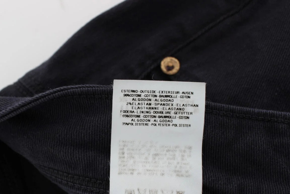 Ermanno Scervino Blue Cotton Blend Casual Fit Pants - IT40|S - Jeans