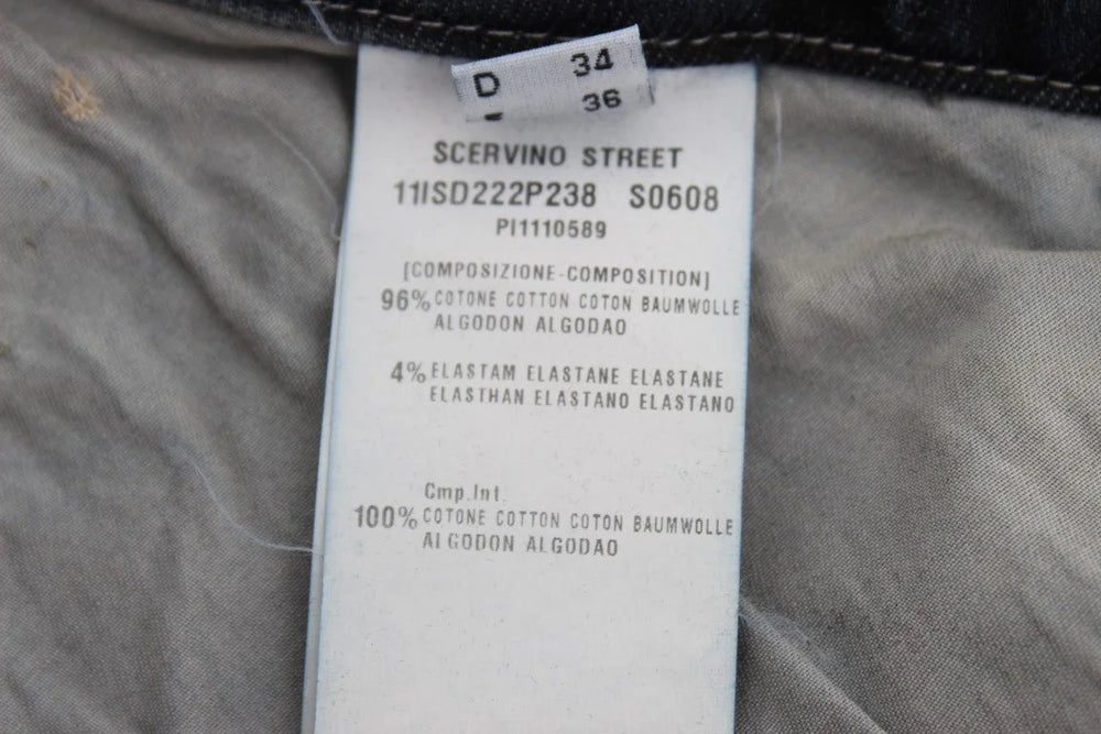 Ermanno Scervino Blue Cotton Blend Slim Fit Jeans - IT40|S