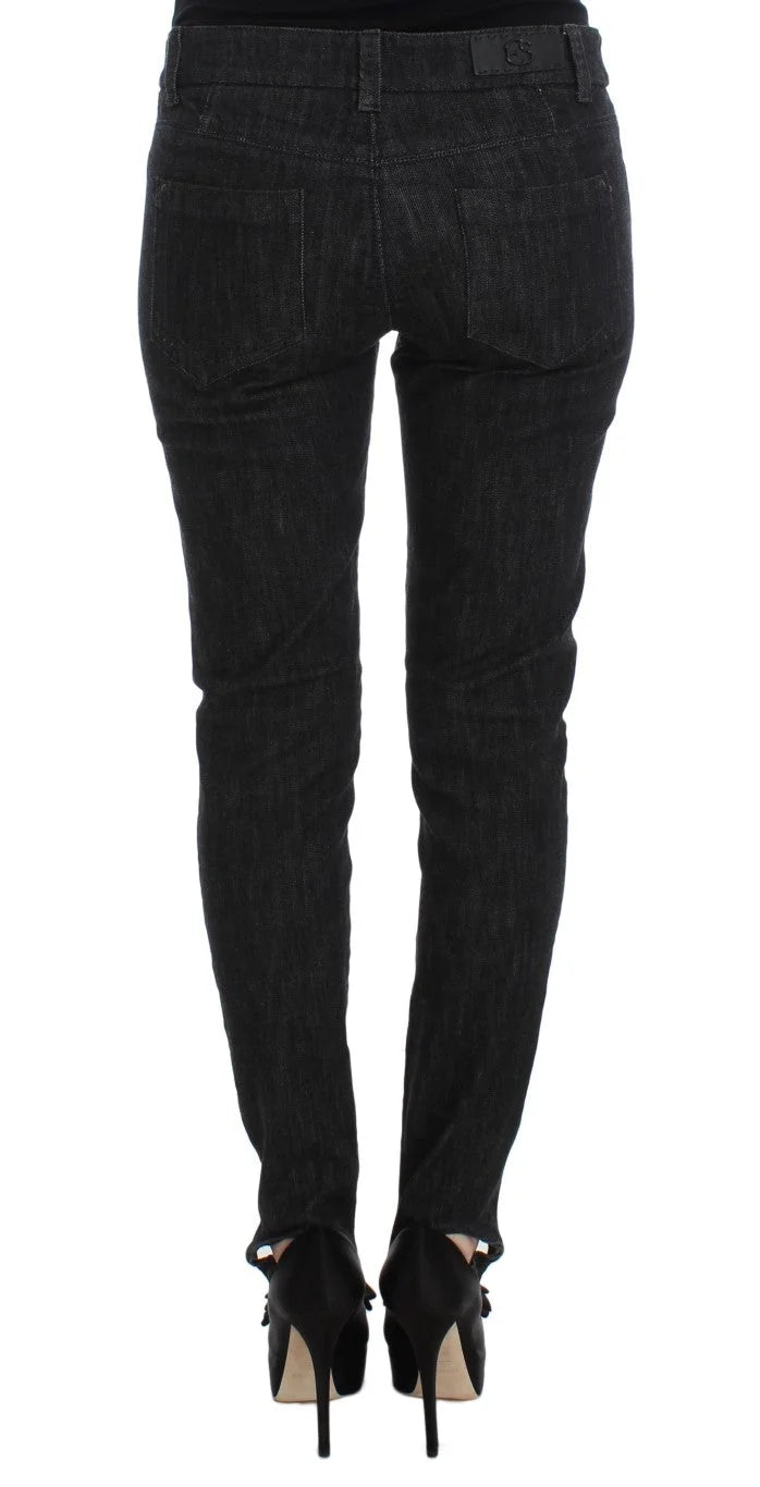 Ermanno Scervino Blue Cotton Slim Fit Denim Jeans - IT44|L