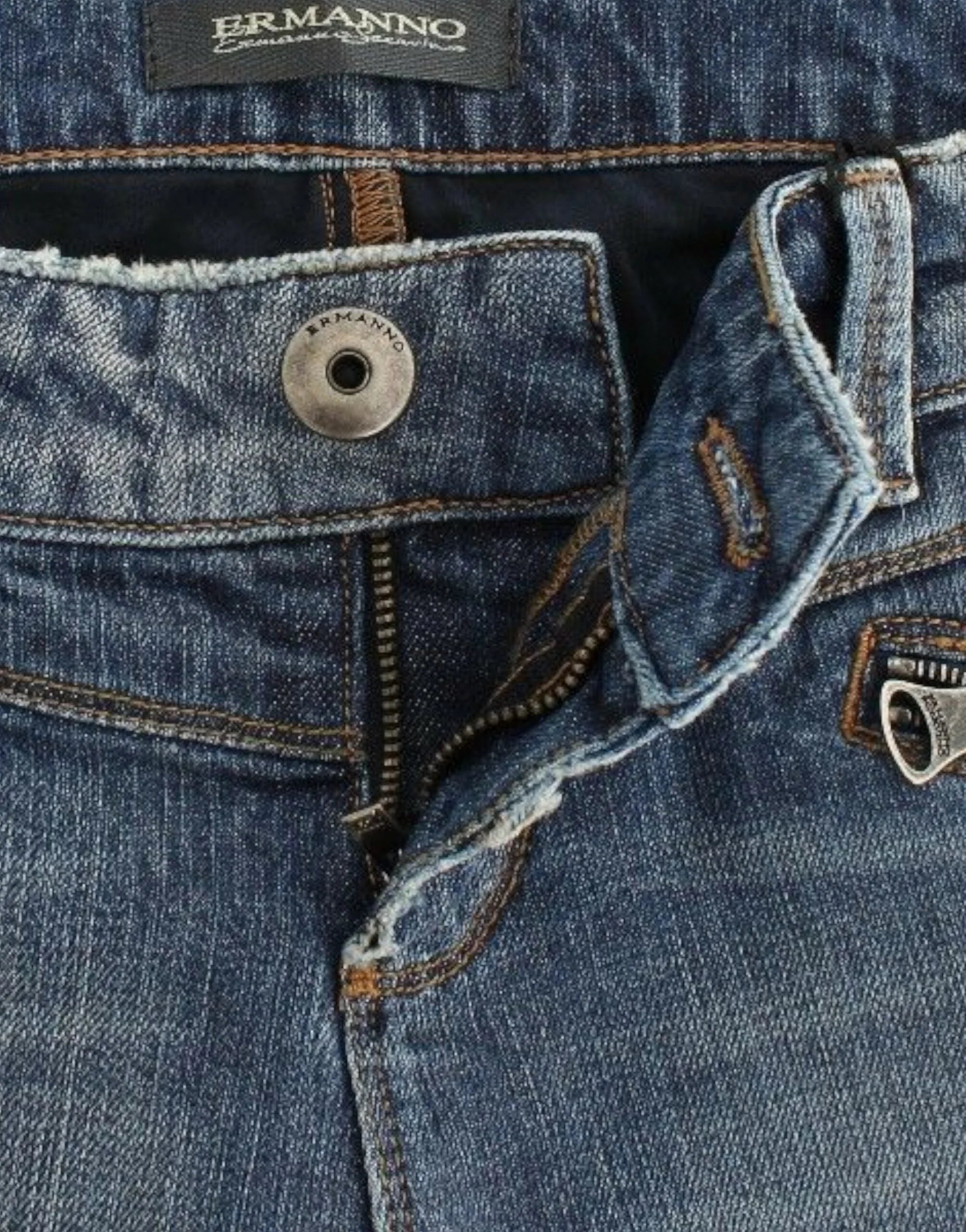 Ermanno Scervino Blue Slim Jeans Denim Pants Straight Stretch - IT40 - Jeans