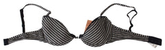 Ermanno Scervino Blue Stripes Lace Reggiseno Bra Underwear - IT2 | S - Bras
