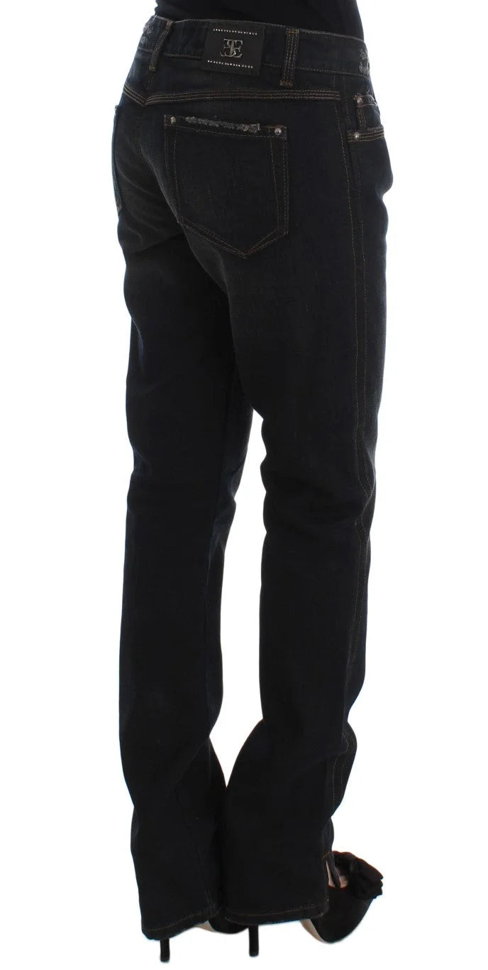 Ermanno Scervino Blue Wash Cotton Boyfriend Jeans - Jeans