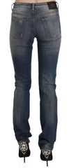 Ermanno Scervino Blue Washed Boot Cut Casual Denim Pants Jeans - W26 - Jeans