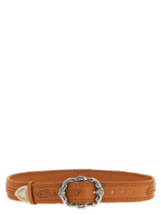 Ermanno Scervino Brown Calfskin Regular Belt - 80 cm / 32 Inches