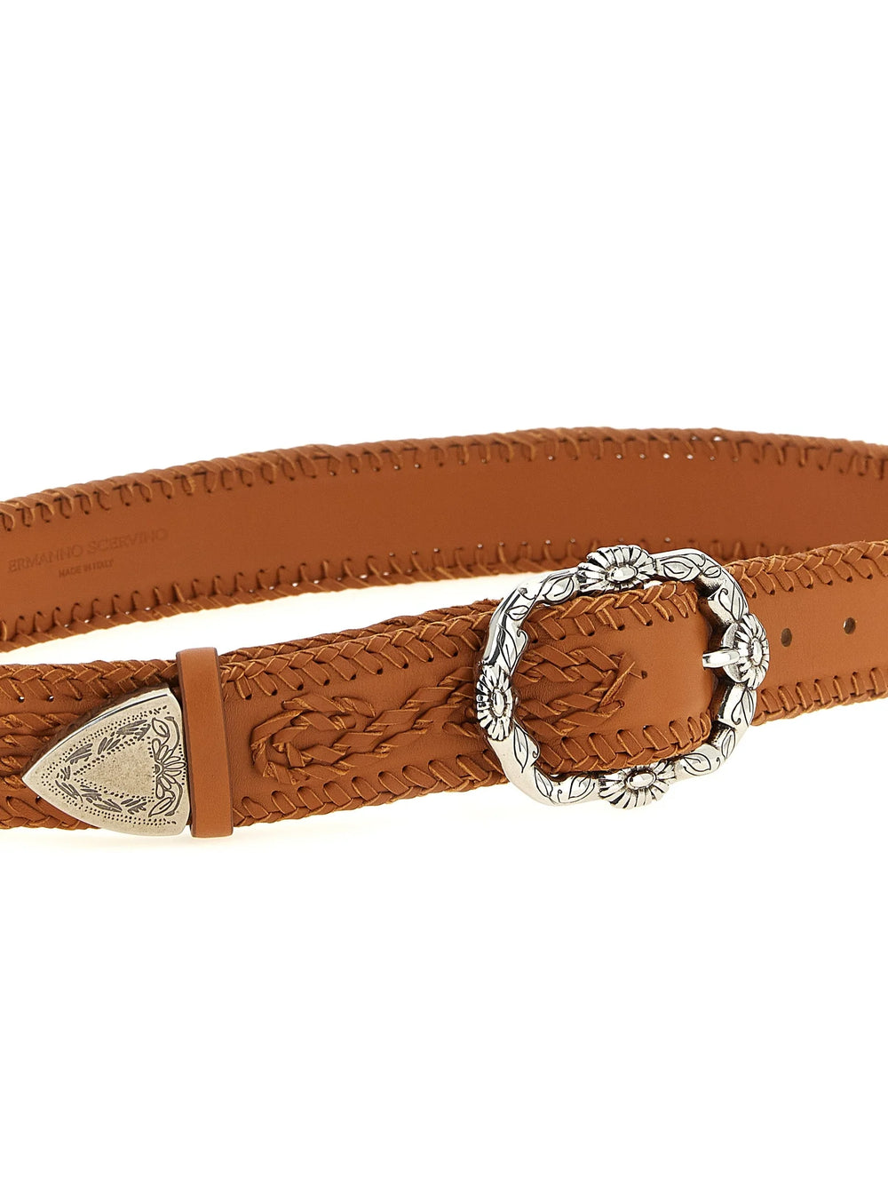 Ermanno Scervino Brown Calfskin Regular Belt - 80 cm / 32 Inches