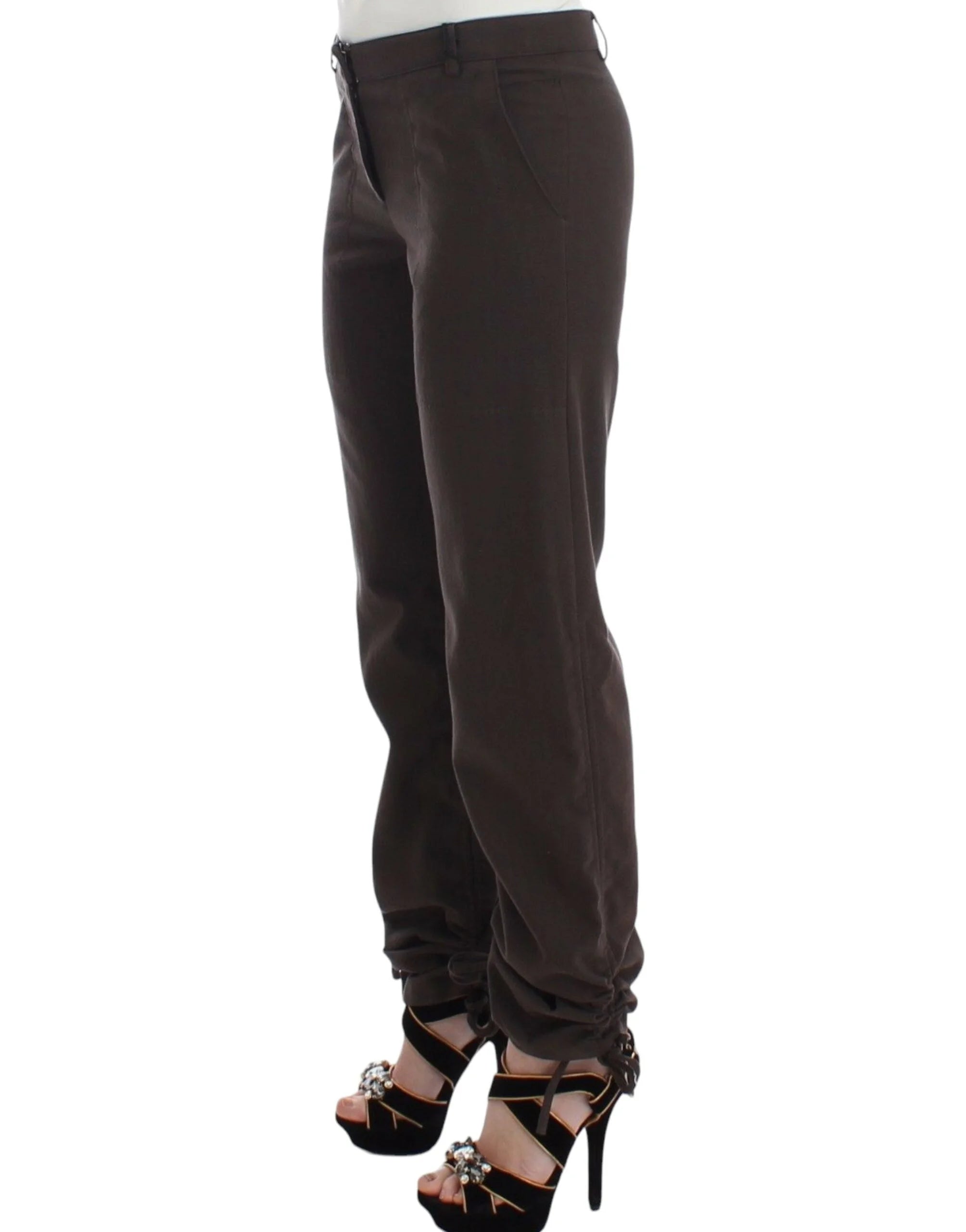 Ermanno Scervino Brown Chinos Casual Dress Pants Khakis - IT38|XS - Chinos