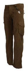 Ermanno Scervino Brown Cotton Corduroy Cargo Pants - IT46 | S - Cargo Pants