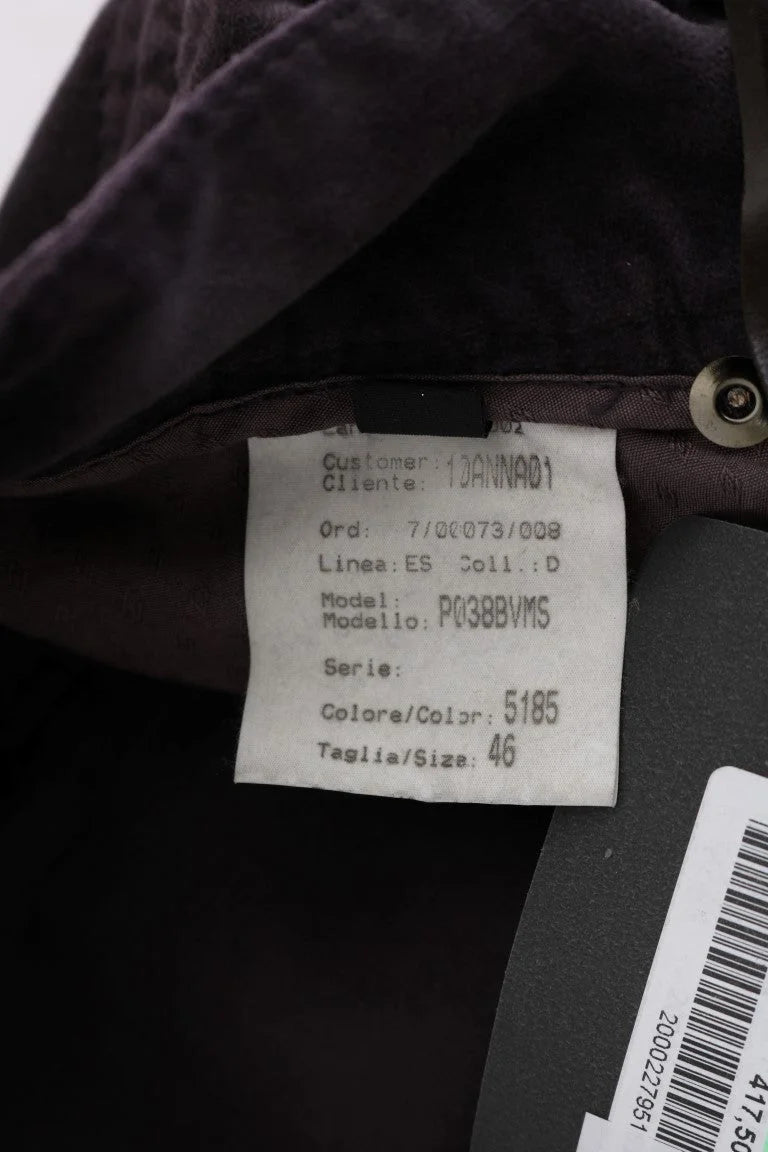 Ermanno Scervino Brown Cotton Cropped Casual Pants - Jeans