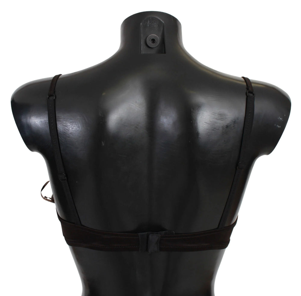 Ermanno Scervino Brown Sequined Balconcino Bra Underwear - IT2 | S - Bras