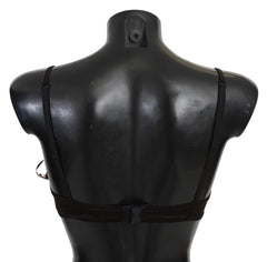 Ermanno Scervino Brown Sequined Balconcino Bra Underwear - IT2 | S - Bras