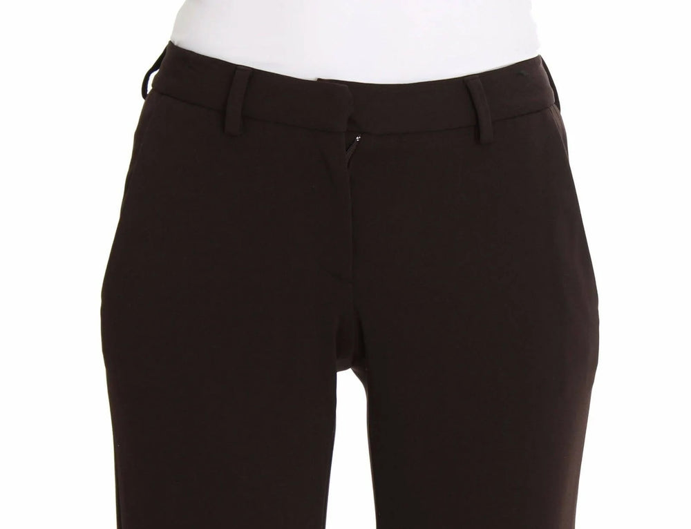 Ermanno Scervino Brown Stretch Casual Trousers Pants - IT38 | S - Trousers