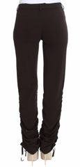 Ermanno Scervino Brown Stretch Casual Trousers Pants - IT38 | S - Trousers