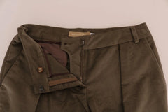 Ermanno Scervino Brown Velvet Bermuda Shorts - Bermudas