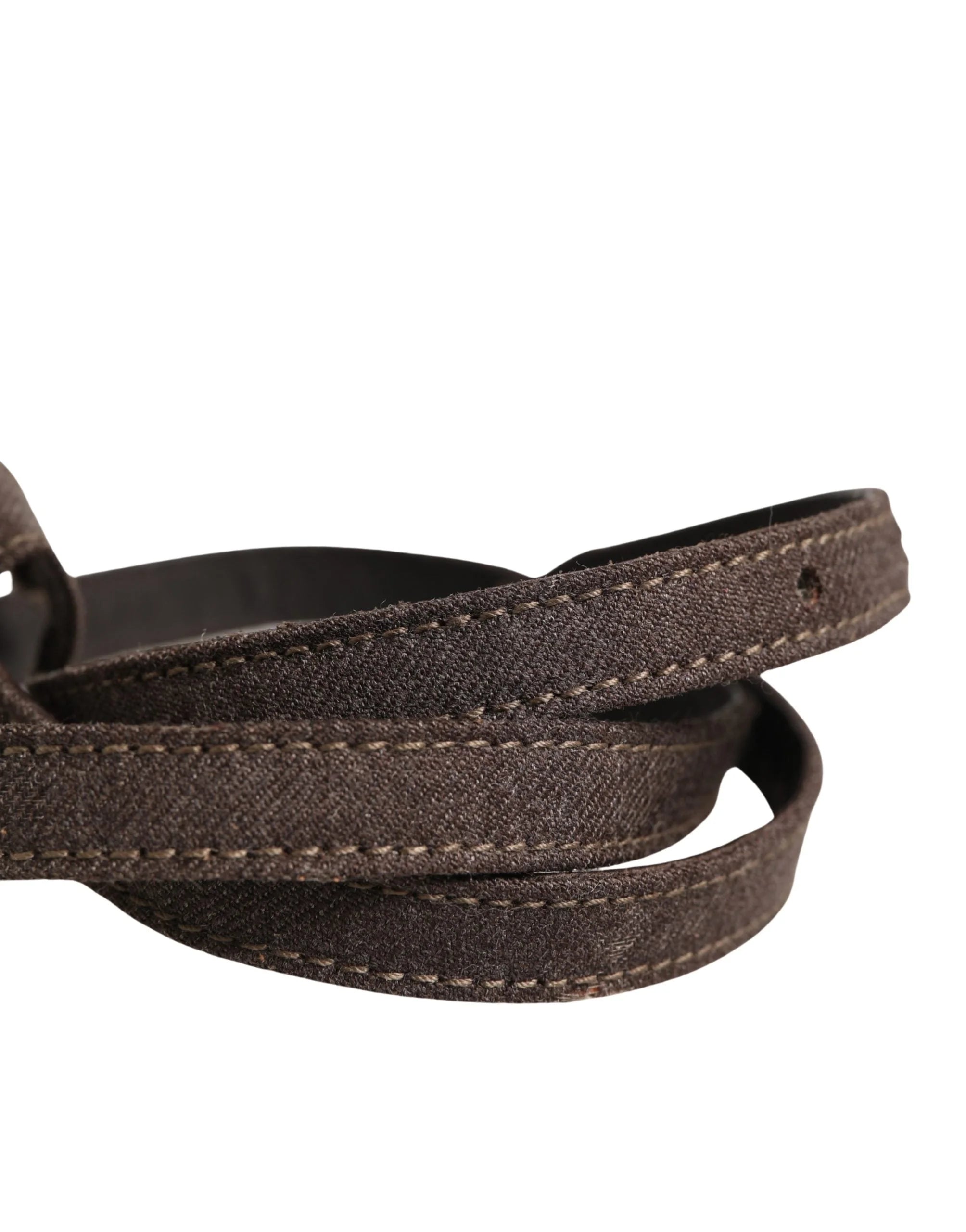 Ermanno Scervino Dark Brown Wool Bow Embellished Buckle Belt - IT42|M