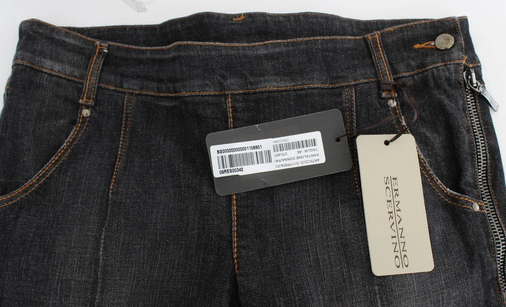 Ermanno Scervino Gray Cotton Slim Fit Denim Jeans - IT46|XL - Jeans