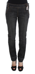 Ermanno Scervino Gray Cotton Slim Fit Denim Jeans - IT46|XL - Jeans