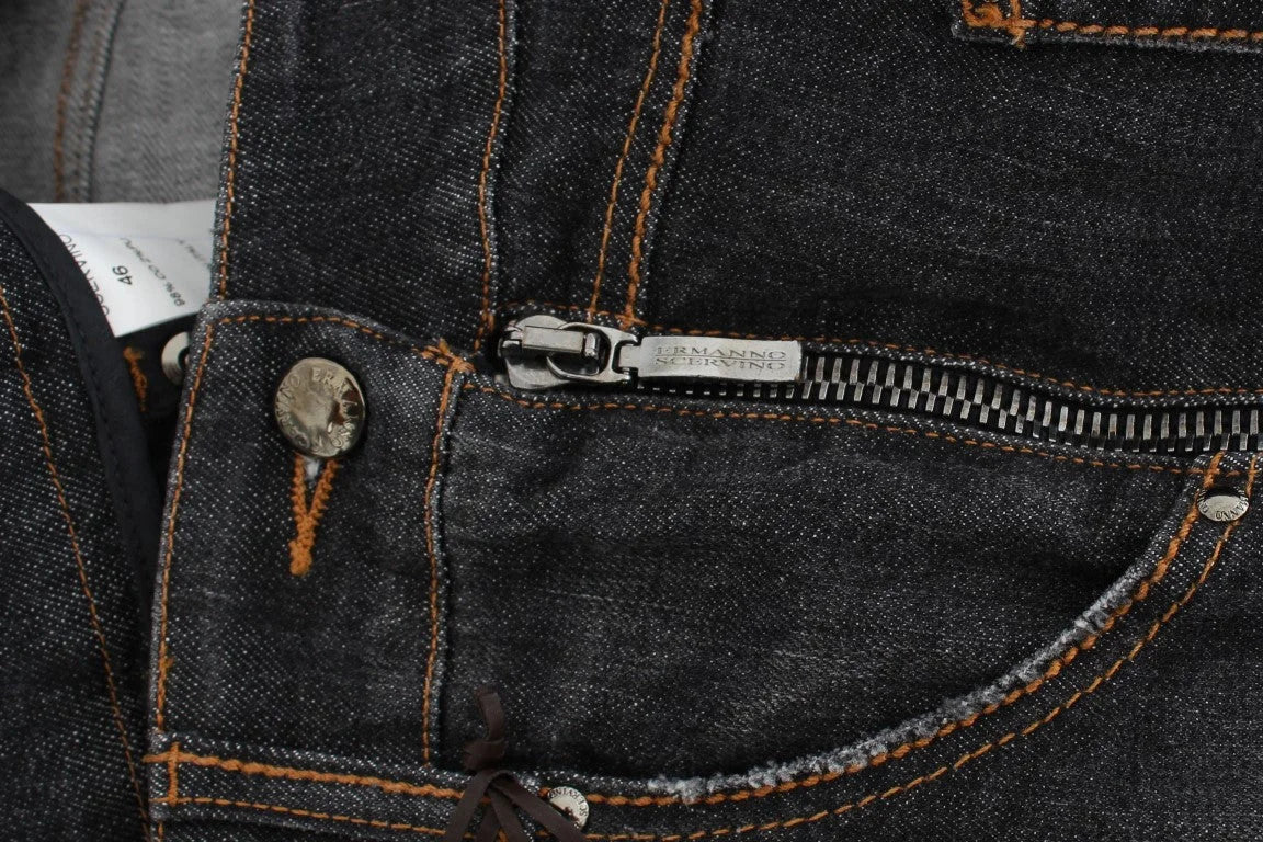 Ermanno Scervino Gray Cotton Slim Fit Denim Jeans - IT46|XL - Jeans