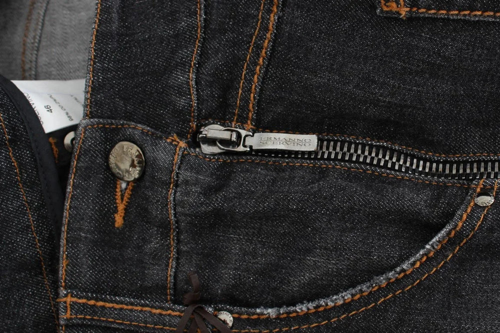 Ermanno Scervino Gray Cotton Slim Fit Denim Jeans - IT46|XL - Jeans