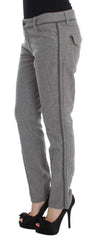 Ermanno Scervino Gray Cotton Straight Fit Casual Pants - Jeans