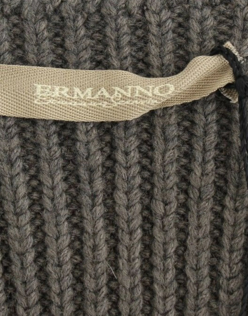 Ermanno Scervino Gray Knit Top Knitted Sweater Merino Wool - Tank Tops