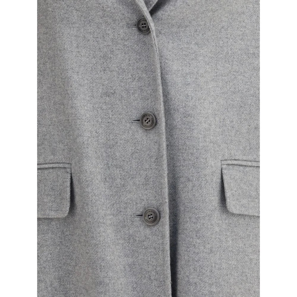 Ermanno Scervino Gray Wool Coat - IT42 | L